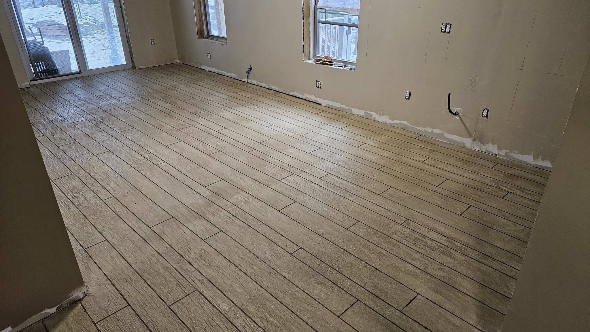 concrete wood flooring basement vernon nj