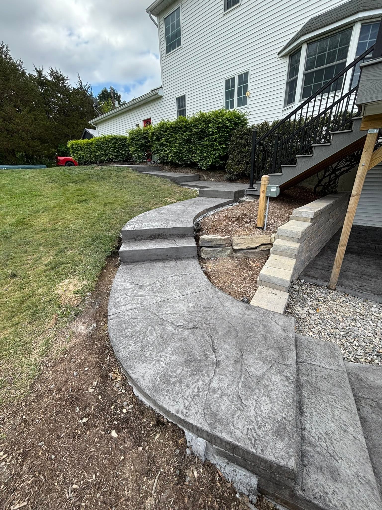 decorative concrete overlay walkway vernon after 1