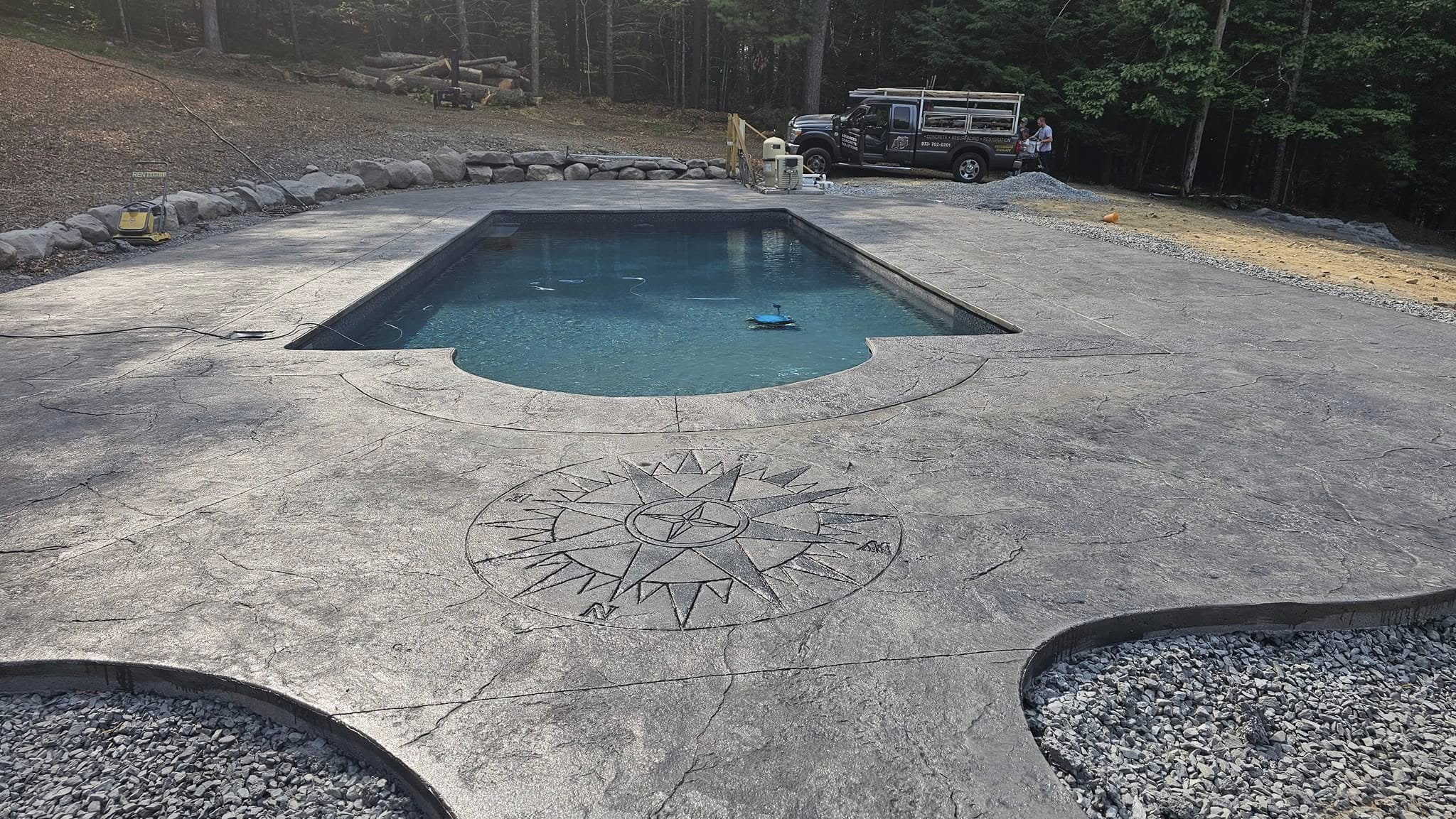 stamped concrete pool deck sparta nj 1