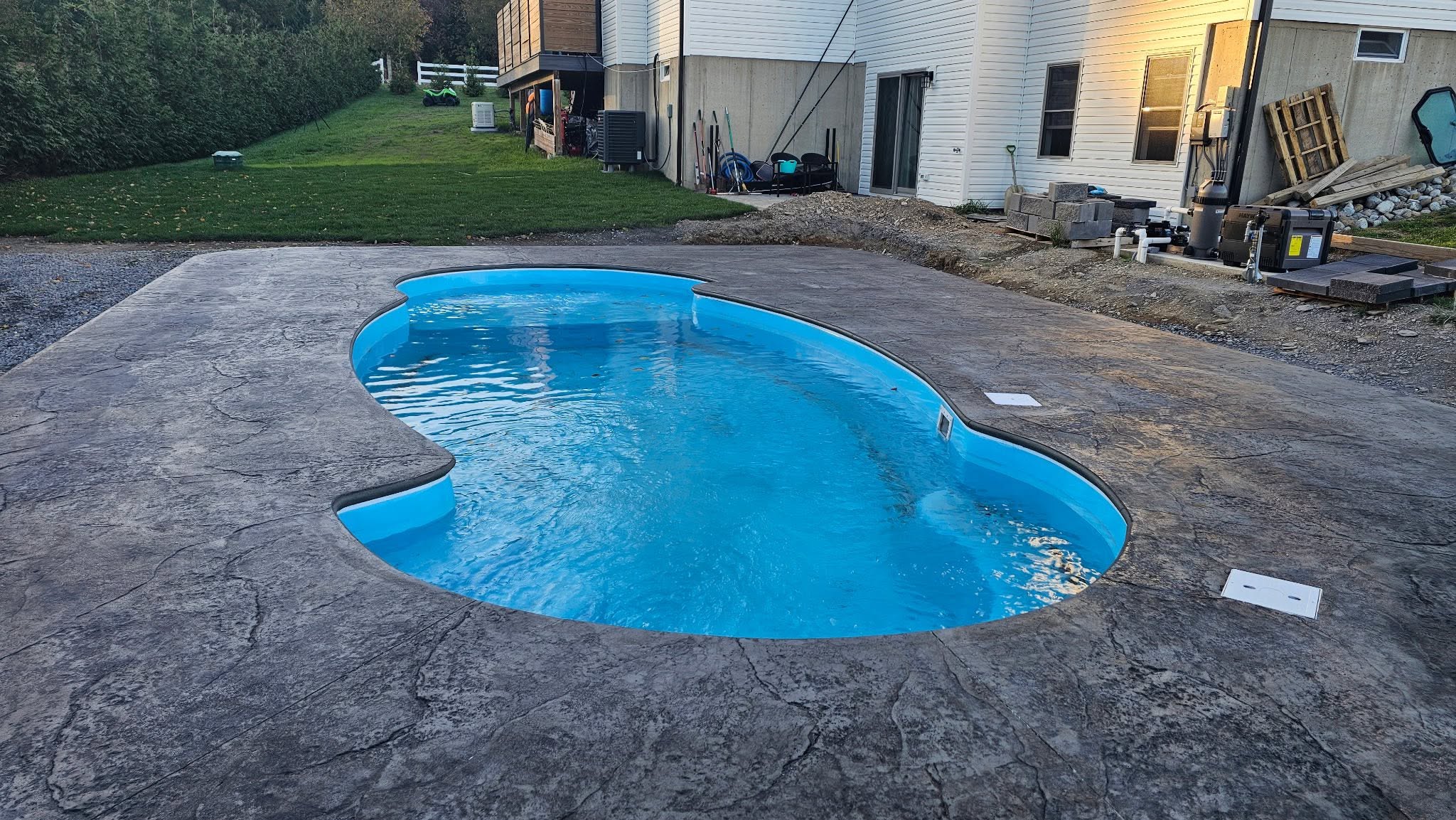 stamped concrete pool deck vernon nj